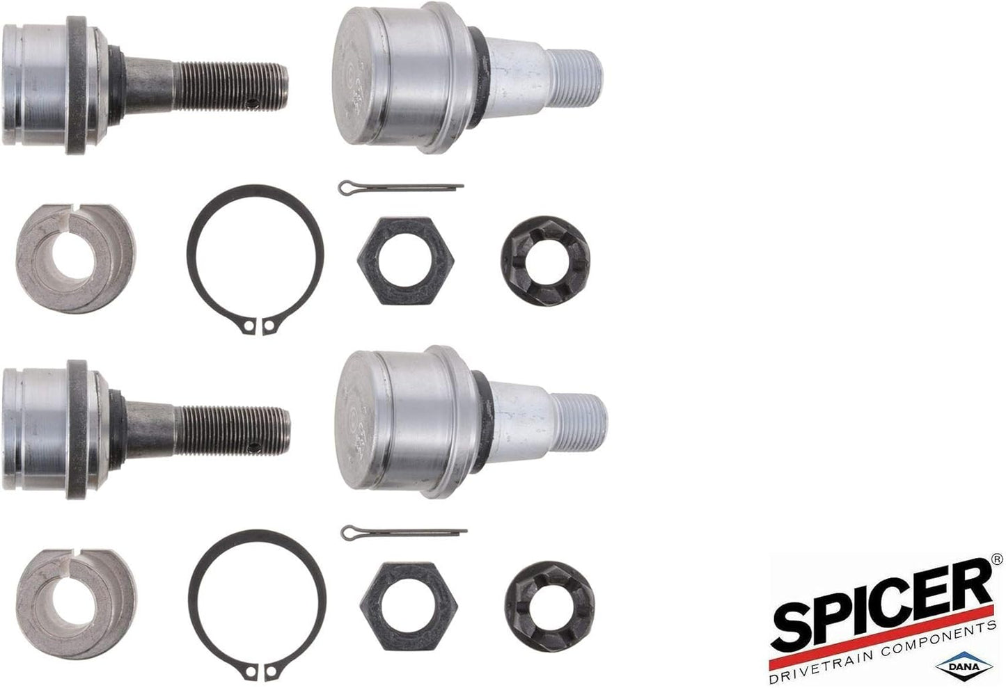 Dana Spicer Upper & Lower Ball Joint Kit Both Sides — Compatible with Dodge Ram 2500 / 3500 4WD Dana 60 1994–1998.5