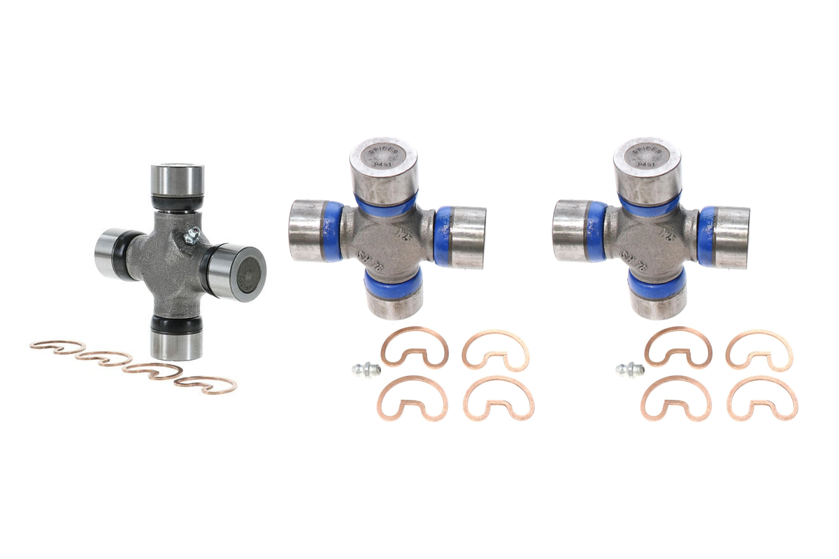 One Spicer 5-160X U-joint and two Spicer 5-178X U-joints.