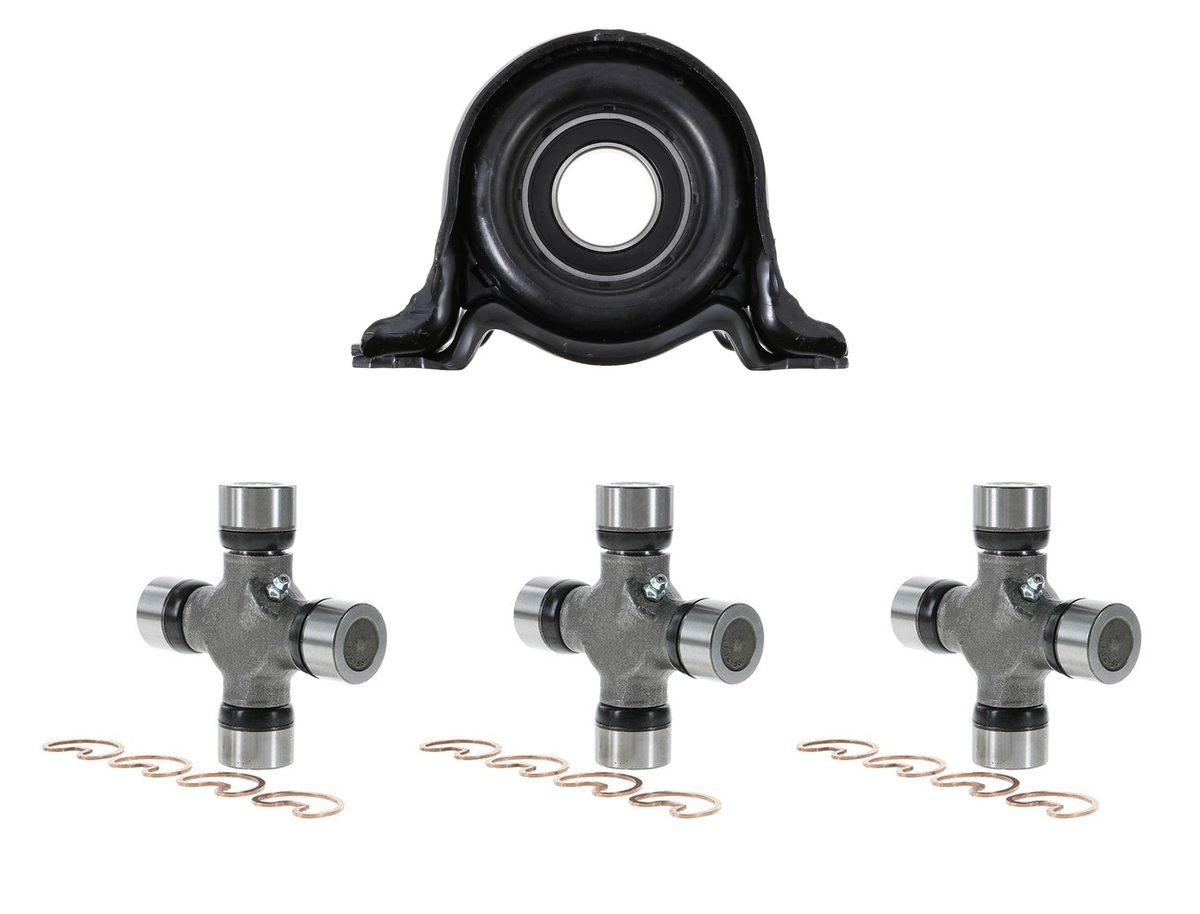 Three Spicer 5-160X U-joints and one Spicer 5023815 driveshaft center support bearing.