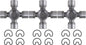 Dodge Chevy GMC AAM 1415 2-Piece Driveshaft U-Joint Kit