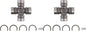 Toyota Pickup 4WD One-Piece Rear Driveline U-Joint Kit