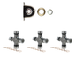 One Spicer 210866-1X driveshaft center support bearing and three Spicer 5-160X U-joints.