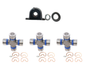 One Spicer 211359X driveshaft center support bearing and three Spicer 5-178X U-joints.