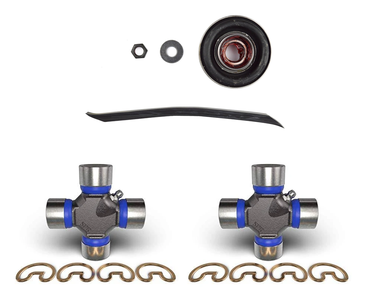 One Spicer 211514X driveshaft center support bearing and two Spicer 5-153X U-joints.