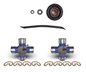 One Spicer 211514X driveshaft center support bearing and two Spicer 5-153X U-joints.