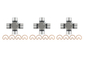Three Spicer 5-188X U-joints.